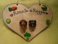2 character 3d Guinea Pig Heart Hutch Run Room Home Sweet Home House Cage Personalised Plaque Sign Any Colour Pet  cavies (1)
